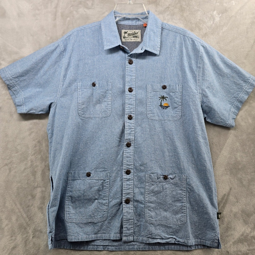 Howler Brothers Light Blue Short Sleeve Button-Down Shirt